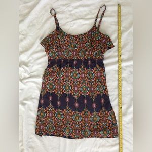 Jaloux silk purple/multicolored sundress